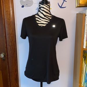 Champion black v neck performance T shirt size medium